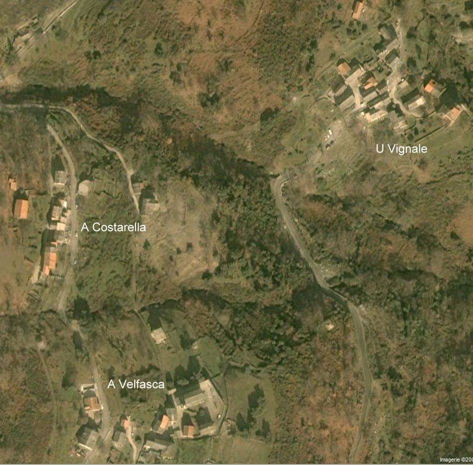 Photo satellite Belfasca-Costarella-Vignale