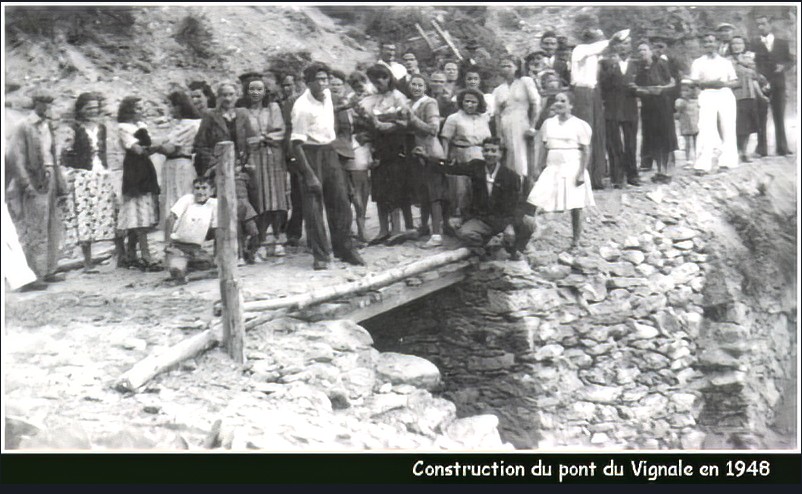 Construction du pont du Vignale